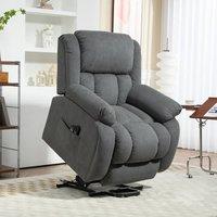 HOMCOM Power Lift Recliner Chair, Reclining Chair with Massage, Grey | Size: Armchair