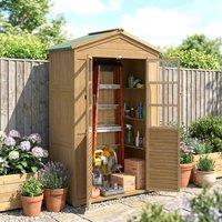 OUTSUNNY Outdoor Storage Cabinet Waterproof Light Brown | Size: 0.6m2
