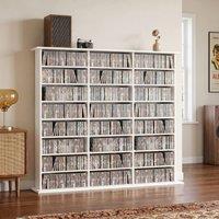 HOMCOM DVD Storage Unit, Media Storage Shelf with 24 Compartments, White