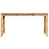 Berkfield Home Dining Table 160x80x76 cm Solid Reclaimed Wood in Brown | Size: 160 x 80 x 76 cm