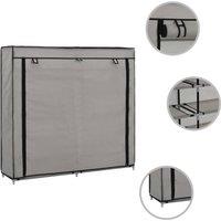 Berkfield Home Shoe Cabinet with Cover Grey 115x28x110 cm Fabric | Size: 115 x 28 x 110 cm