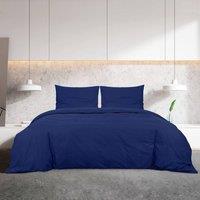Berkfield Home Elegant Duvet Cover Set Navy Blue 260x220 cm Cotton