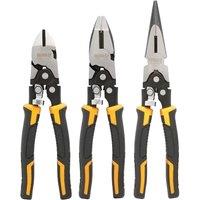Dewalt Compound Action Pliers Set (Pack of 3) in Black