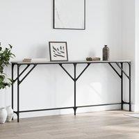Berkfield Home Console Table Grey Sonoma 180x23x75 cm Engineered Wood | Size: 180 x 23 x 75 cm
