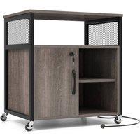 Gymax File Cabinet on Wheels in Grey