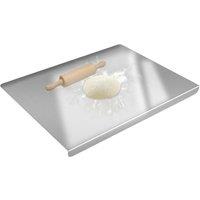 VOGREX Stainless Steel Cutting Board, Chopping, Dough, Meat, Bread in Silver