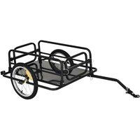 VOGREX Bike Utility Cargo Trailer Luggage Shopping Cart With Hitch in Black