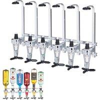 KORVIXA 6 Bottle Wall Mounted Optic Drink Dispenser in Silver