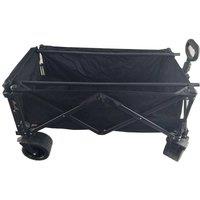 KORVIXA Table Trolley Folding Camping Cart in Black
