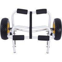 NESTLUNE Folding Kayak Cart 75KG with foot support - Heavy Duty Sit-On-Top in Silver | Size: 10000mm x 520mm