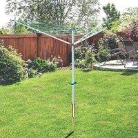 KORVIXA ROTARY AIRER 50M CLOTHES WASHING LINE DRYER in Silver | Size: 100 cm