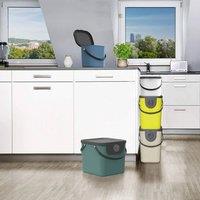 KORVIXA Waste Bin 40L Waste Separation Container in Green | Size: 100 cm