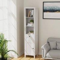 KORVIXA Tall Slim Bathroom Cabinet Storage in White