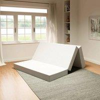 KORVIXA Folding Mattress Memory Foam Mattress in White | Size: Single