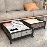 KORVIXA 4PCS Organizer Under Bed Storage in Black | Size: 500mm