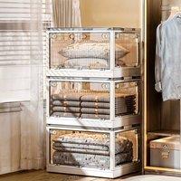 KORVIXA 61.5x42x34.5cm Large Plastic Storage Box in White | Size: 100 cm x 100 cm