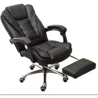 KORVIXA Recline Footrest Computer Chair in Black | Size: 100 cm
