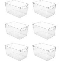 KORVIXA 6PCS Fridge Storage Bins in Clear | Size: 0.6m2