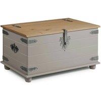 NESTLUNE Blanket Box Storage Toy Chest Grey Painted Solid | Size: 100 cm x 15 cm