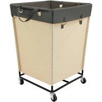 VOGREX Wheeled Rolling Laundry Storage Cart UK in Beige