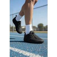 MODISHION Men's Lightweight Trainers with Elastic Bungee Laces in Black | Size: 9