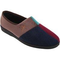 Comfylux Men's Harlequin Multi Velour Slippers | Size: 12