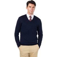 XPOSED Men's Lightweight Cotton V-Neck Sweater for Work & Casual Wear in Navy | Size: XL