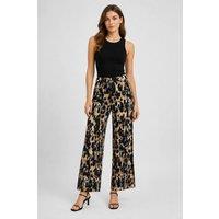 Cutie London Women's Animal Print Wide Leg Trousers | Size: 10