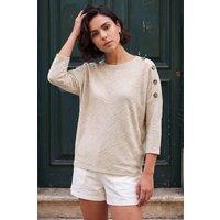 Roman Women's Button Detail Top in Beige | Size: 10