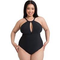 Curvy Kate Women's Zip Tide Multiway Swimsuit in Black | Size: XL