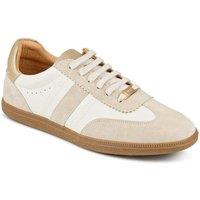 Jones Bootmaker Women's Artea Leather Trainers in Beige | Size: 4