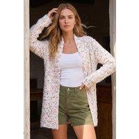 Roman Women's Nep Long Line Cardigan in Ivory | Size: 10