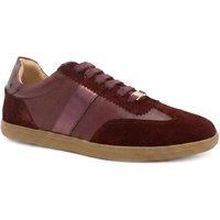 Jones Bootmaker Women's Artea Leather Trainers in Burgundy | Size: 6