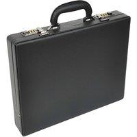 House of Leather Men's Leather Attache Slimline Briefcase Apex in Black