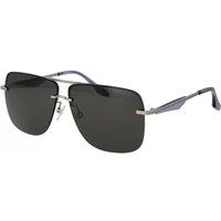 Trussardi Men's TSM3001 64T02 Square/Rectangle Sunglasses in Silver
