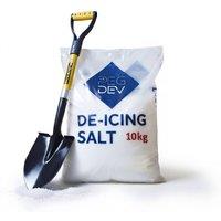 Pegdev 10kg Premium White De-Icing Salt with Winter Snow Shovel Round Mouth
