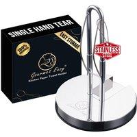 Gourmet Easy Stainless Steel Kitchen Paper Towel Holder - Silver
