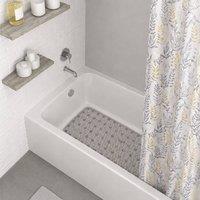 Showerdrape Fernland Shower curtain & Laguna Grey Anti Slip Bath Mat | Size: 180 cm width x 180 cm drop