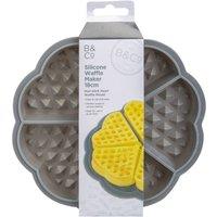 VFM e-Store Air Fryer Liner Waffle Heart Shaped Mould Silicone Reusable Non Stick in Grey