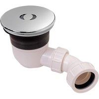 Balterley Round Shower Tray Waste Top Fix Installation, 125 x 114 x 187mm Chrome in Silver