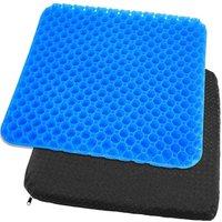 KORVIXA Double Thick Egg Gel Cushion with Cover in Blue | Size: 125 cm x 150 cm