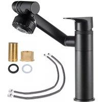 KORVIXA Kitchen Sink Mono Mixer Tap in Black | Size: 10000mm x 520mm