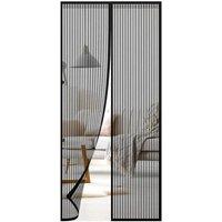 NESTLUNE Magic Curtain Door Mesh Magnetic Fastening Mosquito in Black | Size: 100 cm - 150 cm