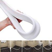 NESTLUNE Water Stopper Shower Barrier Silicone Bathroom in White