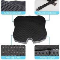 NESTLUNE Memory Foam Car Seat Cushion For Driving Pain Pressure in Black | Size: 100 cm x 190 cm