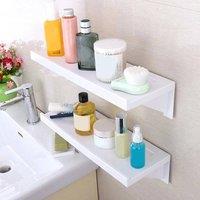 KORVIXA Suction Cup Shower Corner White Storage Shelf