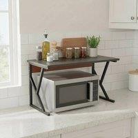 KORVIXA Black Office Printer Stand Storage Wood Shelf | Size: 100 cm