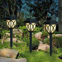 KORVIXA 6PCS Solar Powered LED Garden Stake Lights in Black | Size: 100 cm