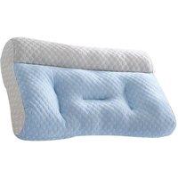 VOGREX Orthopaedic Memory Foam Contour Neck Support Pillow in Blue