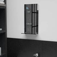 Berkfield Home Wall Mirror with Shelf 20x40 cm Tempered Glass in Silver